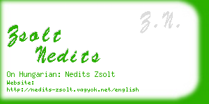 zsolt nedits business card